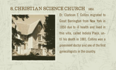 Christian Science Church (currently the dispensary) included on the Historic Walking Tour of Great Barrington